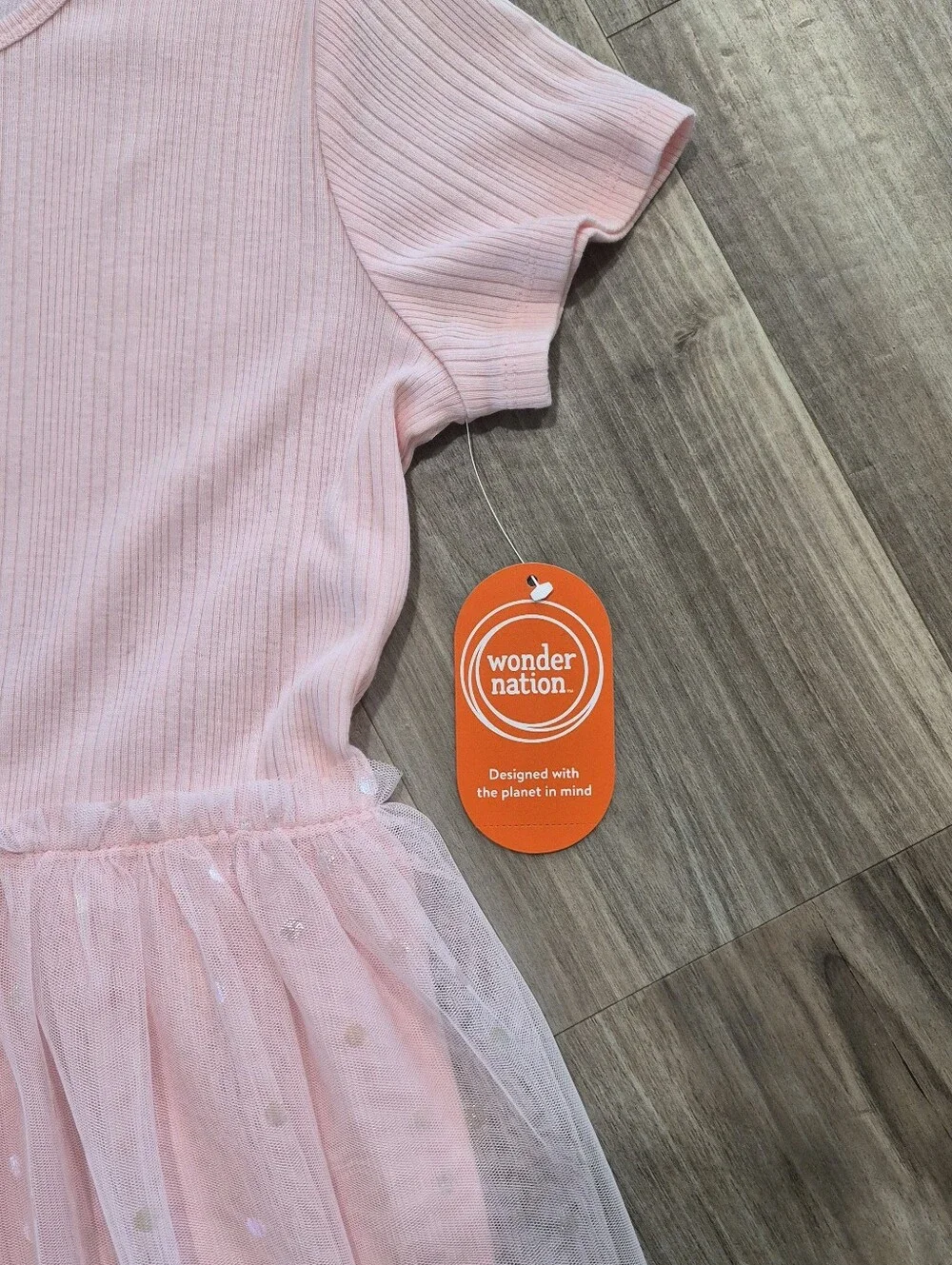 NEW Sz XL (14-16) Girls Ribbed Tulle Tutu Dress Pink Sparkly Princess Party